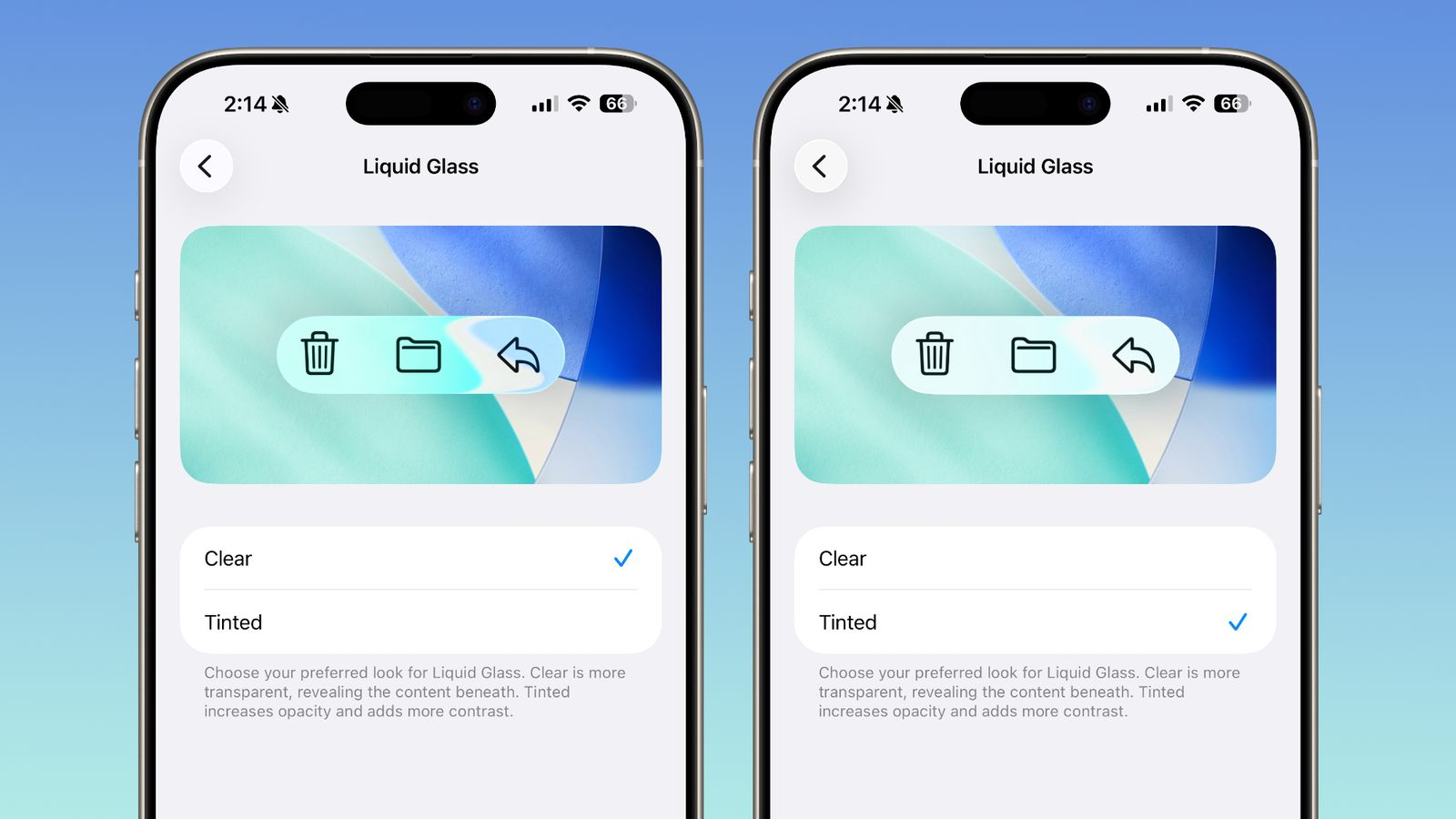 iOS 26.1 beta 4 introduce un’opzione per limitare la trasparenza del Liquid Glass