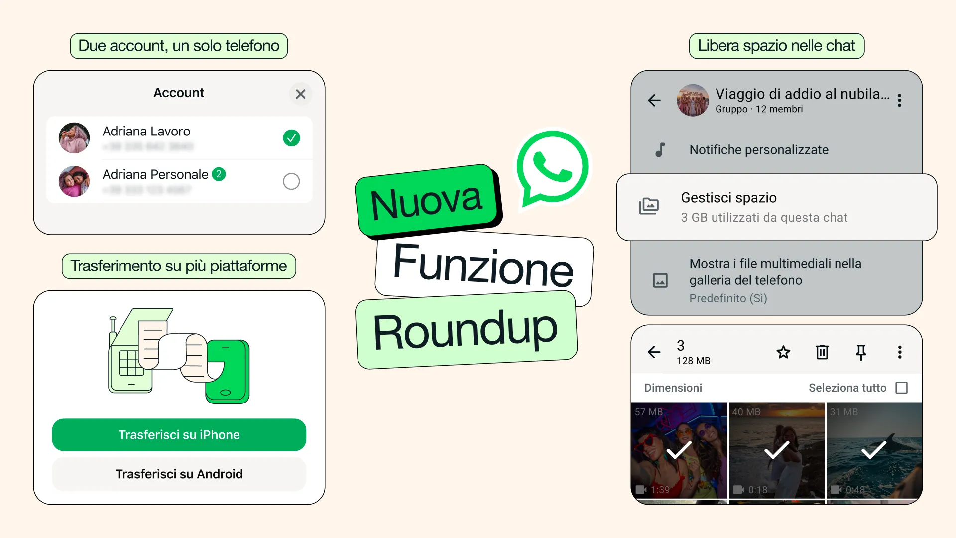 nuove funzioni di WhatsApp