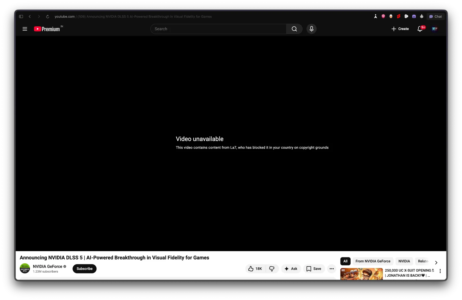 Lo strano caso di LA7 e il DLSS 5 di NVIDIA su YouTube