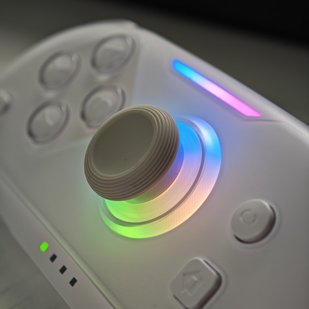 Retro dei joypad IINE Twin Lumina con i grip e i tasti dorsali