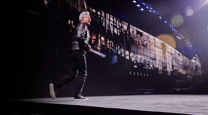 Il CEO di NVIDIA, Jensen Huang, sullo stage dell'IFA di Berlino.