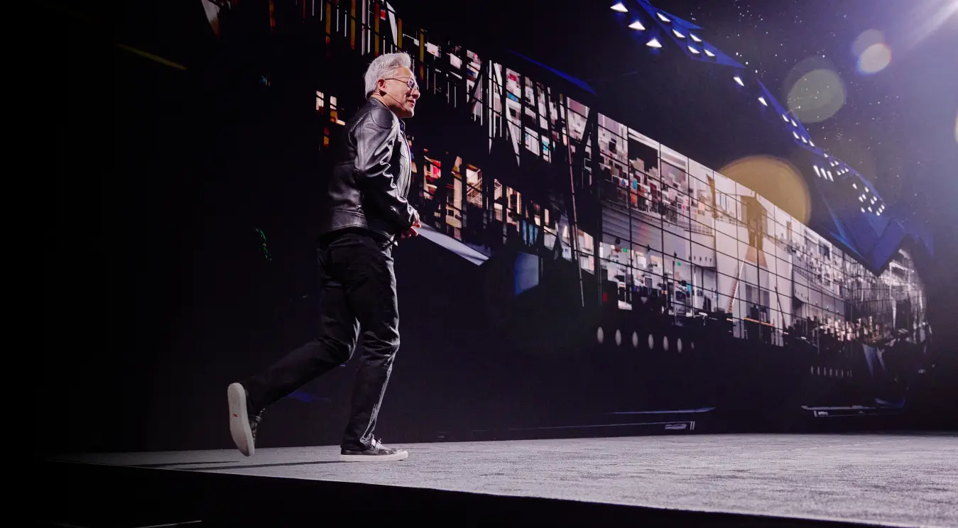 Il CEO di NVIDIA, Jensen Huang, sullo stage dell'IFA di Berlino.