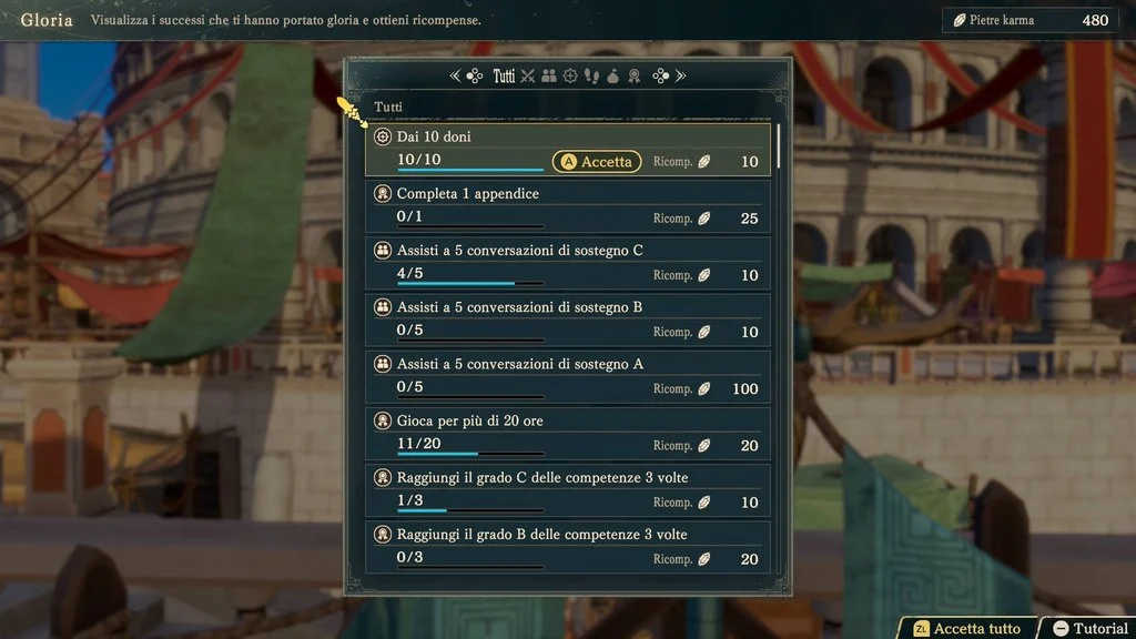 Fire Emblem Fortune's Weave: i frammenti di karma, ottenibili semplicemente giocando, vanno riscossi nel menu apposito.