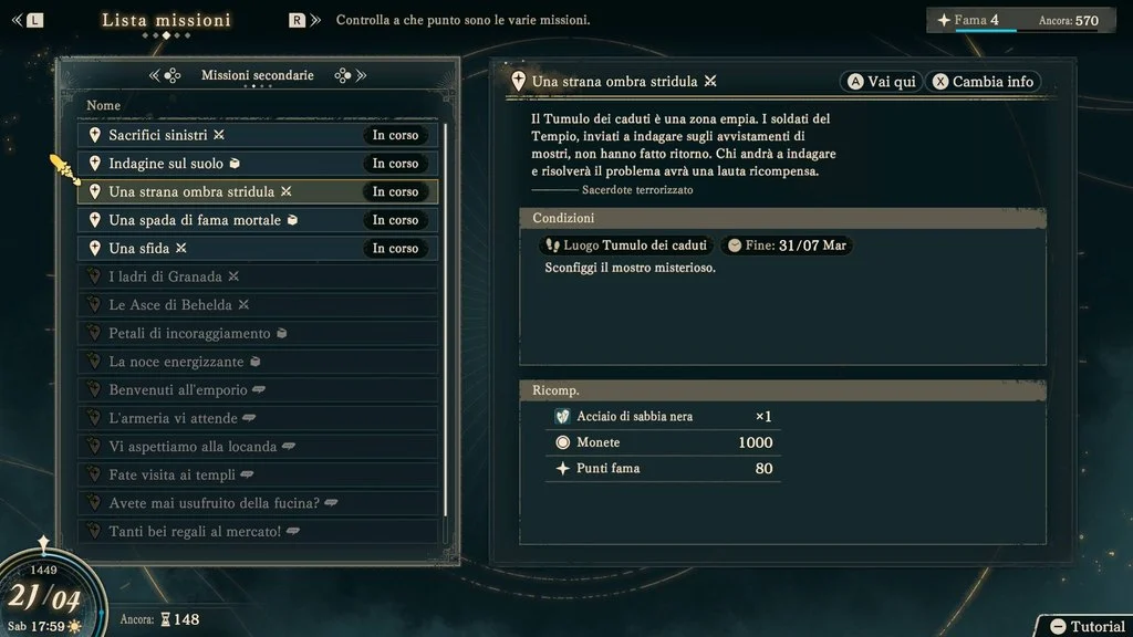 Fire Emblem Fortune's Weave: lista missioni secondarie, importantissima da seguire per ottenere soldi e fama.