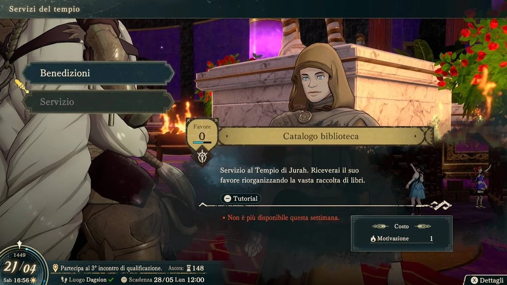 Fire Emblem Fortune's Weave: aumentare il favore degli dei tramite l'attività settimanale gratuita è molto importante