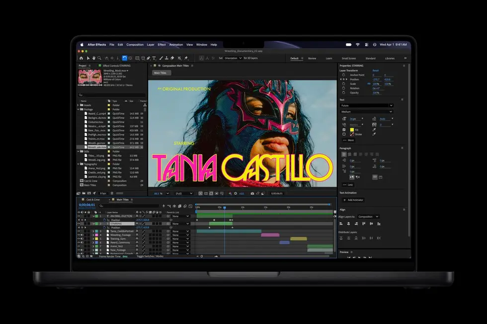 Il MacBook Pro M6 è perfetto per applicazioni grafiche e di montaggio video