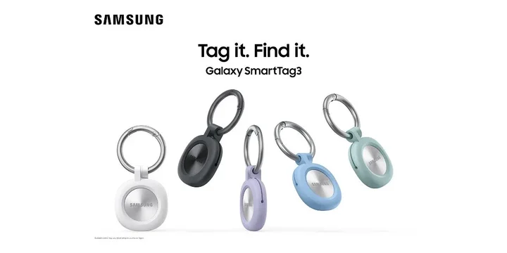 Galaxy SmartTag3 sarà disponibile in colorazione bianca o nera, con cover di vari colori.