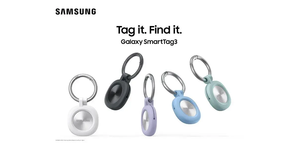 Galaxy SmartTag3 sarà disponibile in colorazione bianca o nera, con cover di vari colori.