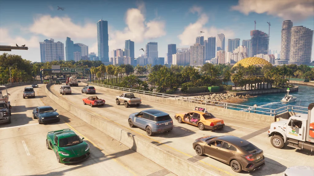 GTA 6: una tranquilla giornata di traffico a Vice City
