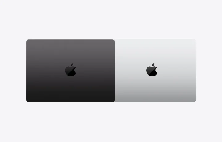 Il nuovo MacBook Pro M6 da 14 pollici nel colore nero siderale e argento